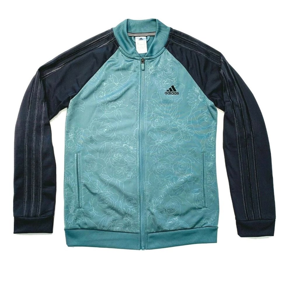 New Adidas Floral Track Jacket 3 Stripes Lined S